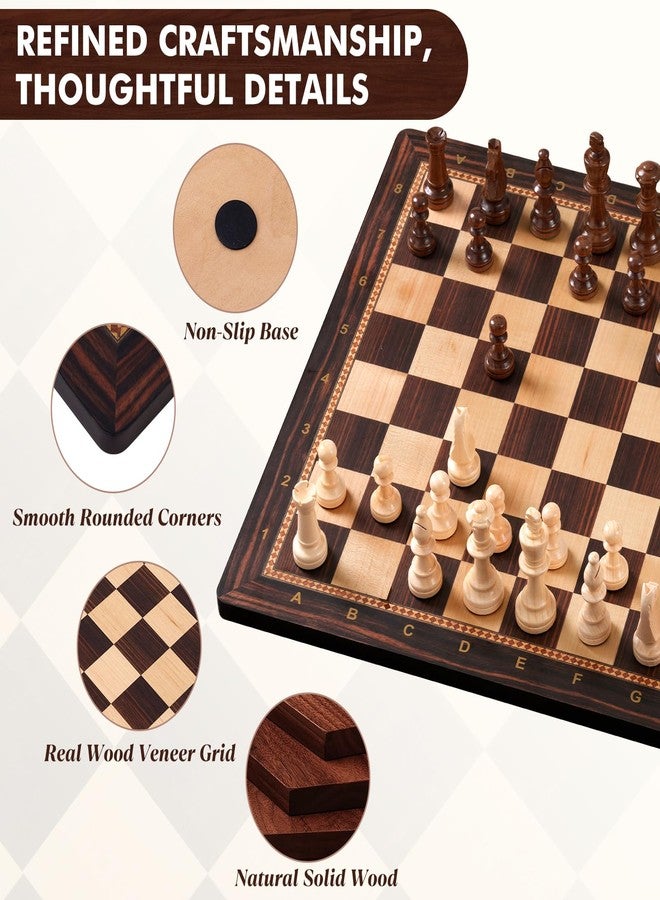 Peradix Wooden Chess Board 18.89 Inch Professional Tournament Chessboard with Storage Bag, Premium Luxury Board Game for Adults, Kids and Family Game Night & Gift Packages, Board Only No Pieces - Image 4
